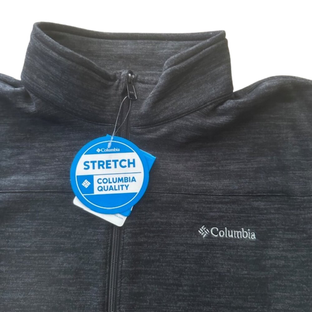 NWT Columbia Men's Birch Woods Full Zip Fleece Jacket In Black (Charcoal) Size M - Picture 4 of 11